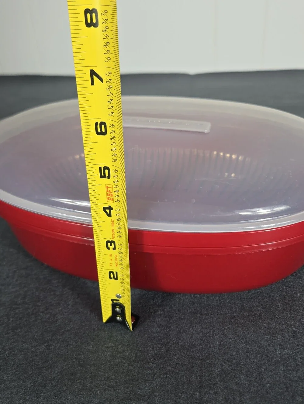KitchenAid Red Microwave Steamer with Clear Lid